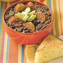 Black Bean Soup with Sausage