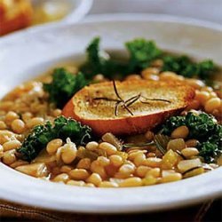Navy Bean Soup with Rosemary and Kale