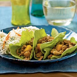 Chinese Chicken and Persimmon Lettuce Wraps