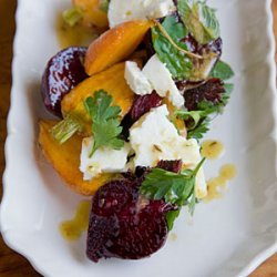 Roasted Carrot and Beet Salad with Feta, Pulled Parsley, and Cumin Vinaigrette