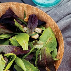 Green Bean Caesar Salad with Baby Romaine Lettuces