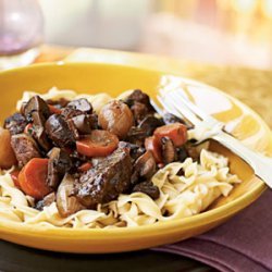 Beef Braised with Red Wine and Mushrooms