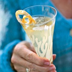 Champagne-Limoncello Aperitifs with Candied Lemon Peel