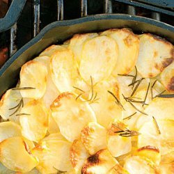 Grilled Potato Rosemary Cake