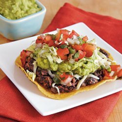 Veggie Tostadas with Black Beans and Easy Guacamole