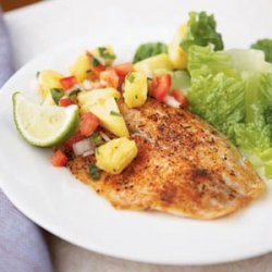 Spicy Tilapia with Pineapple-Pepper Relish