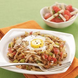Meatless Hash and Eggs