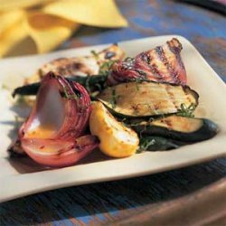 Grilled Zucchini-and-Summer Squash Salad with Citrus Splash Dressing