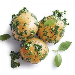 Baby Potatoes with Arugula Pesto