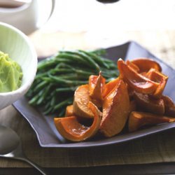 Green Beans and Roasted Squash with Sherry Soy Butter