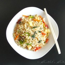 Fried Rice with Vegetables and Basil