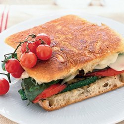Grilled Vegetable and Mozzarella Panini