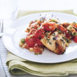 Grilled Chicken with Roasted Tomato and Oregano Salsa