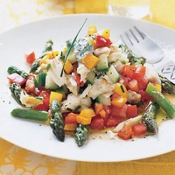 Crab with Asparagus and Heirloom Tomatoes