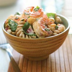 Shrimp, Lemon, and Spinach Whole-grain Pasta Salad
