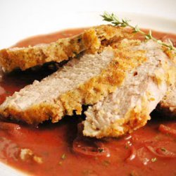 Pork Tenderloin with Hazelnut Crust and Red Wine-Shallot Sauce