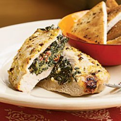 Pork Chops Stuffed with Feta and Spinach