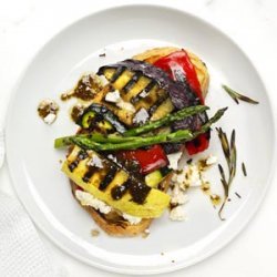 Open-Face Grilled Vegetable Sandwich