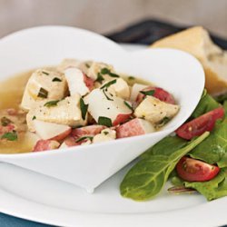 Braised Chicken with Red Potatoes and Tarragon Broth