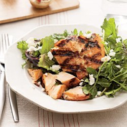 Grilled Salmon With Greens