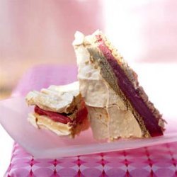 Raspberry Sorbet and Meringue Sandwiches