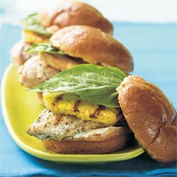 Grilled Chicken and Pineapple Sandwiches