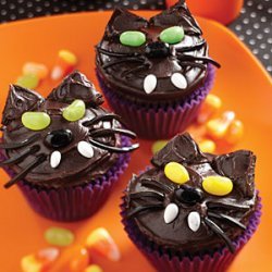 Black Kitty Cat Cupcakes