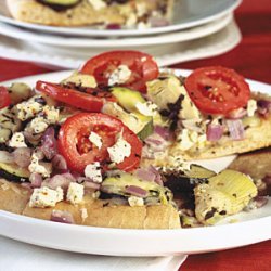 Mediterranean Pizza with Whole Wheat Crust