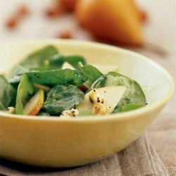 Spinach and Pear Salad with Sherry and Stilton