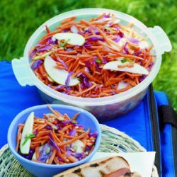 Carrot, Cabbage, and Apple Slaw with Cumin Lime Dressing