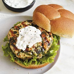 Grilled Turkey Burgers with Goat Cheese Spread