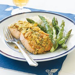 Salmon Fillets with Potato Chip Crust