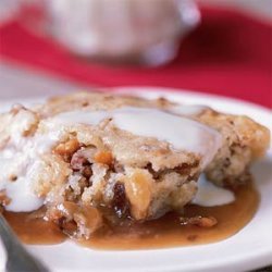 Date-Nut Pudding Cake with Vanilla Sauce