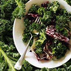 Kale and Radicchio Salad with Broken Caesar Dressing