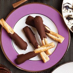Peanut Butter and Chocolate Dipped Pretzels