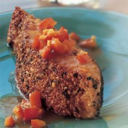Pepper, Coriander, and Sesame Seed-Crusted Salmon