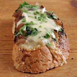 Brie Toasts with Eggplant Marmalade