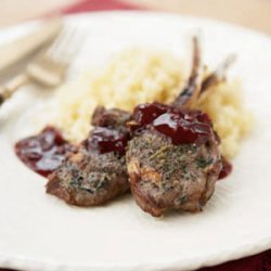 Herbed Lamb Chops with Pomegranate Reduction