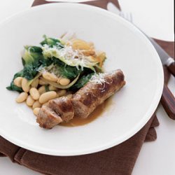 Sausage with Escarole and White Beans