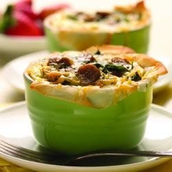 Baked Egg Cups with Country Style Chicken Sausage