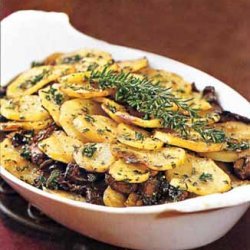 Potato and Portobello Mushroom Gratin