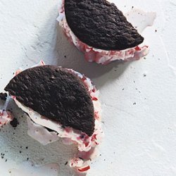 Chocolate and Peppermint Candy Ice Cream Sandwiches