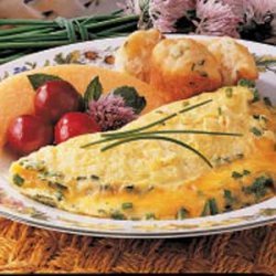 Cheesy Chive Omelet