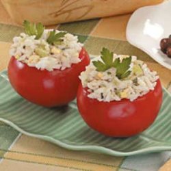 Rice Salad in Tomato Cups