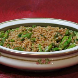 Israeli Couscous with Asparagus, Peas, and Sugar Snaps