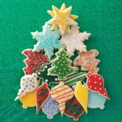 Decorated Christmas Cutout Cookies