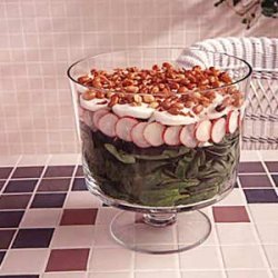 Simple Layered Spinach Salad