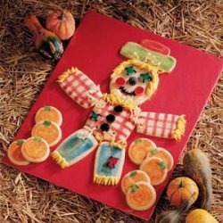 Sugar Cookie Scarecrow and Pumpkins