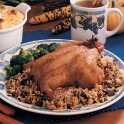 Cornish Hens with Rice Stuffing