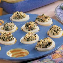 Spinach Deviled Eggs